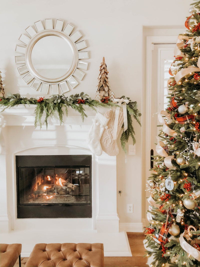 A Realistic Faux Garland Mantel - A Thoughtful Place